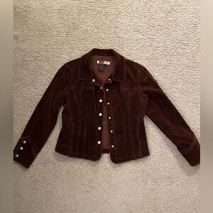 Y2K style corduroy snap jacket